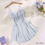  Ethereal Dress D4671 - Váy lụa phối ren đệm ngực mỏng 