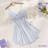  Ethereal Dress D4671 - Váy lụa phối ren đệm ngực mỏng 