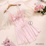  Váy lụa phối ren D4762 