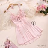  Váy lụa phối ren D4762 