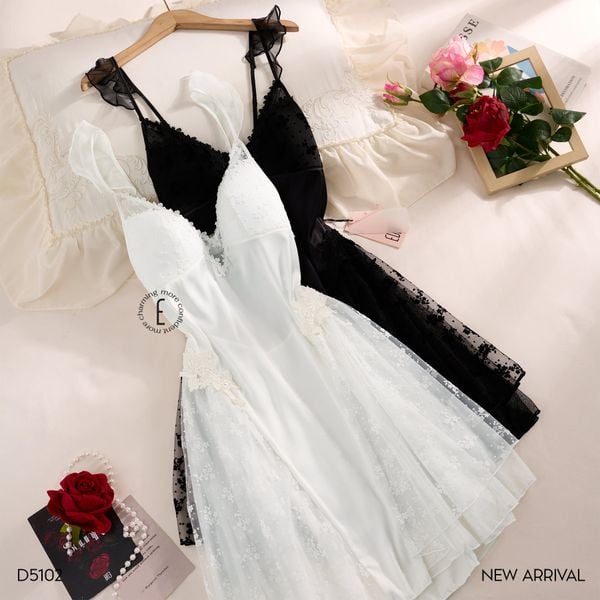  Seraphic Dress - Váy lụa phối ren D5102 