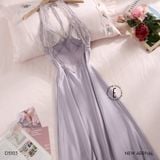  Opulent Dress D5103 - Váy lụa dài lưng ren 