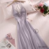  Opulent Dress D5103 - Váy lụa dài lưng ren 
