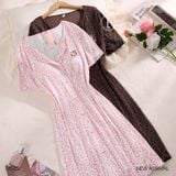  Pinky Dress D5262 - Váy thun beo đệm ngực mỏng 