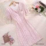 Pinky Dress D5262 - Váy thun beo đệm ngực mỏng 