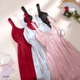  Váy lụa xếp li D5639 