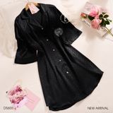  Váy Pyjama lụa satin D5655 