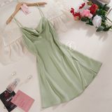  Váy lụa xẻ D566 