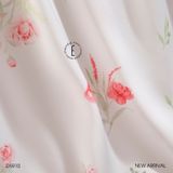  Váy lụa hoa đỏ D5910 