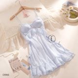  Váy lụa phối ren D5965 