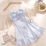  Váy lụa phối ren D5965 