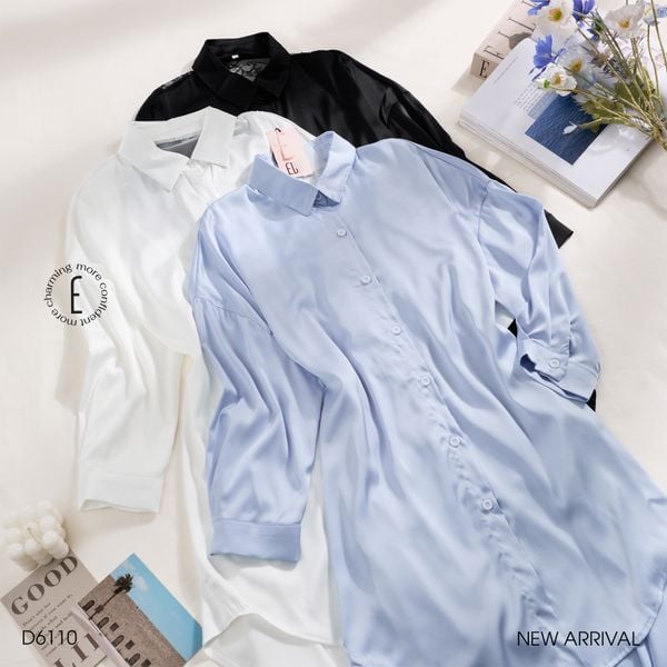  Váy sơ mi lụa Delicate D6110 