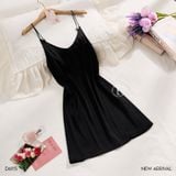  Noir Dress D6115 - Váy lụa satin trơn 