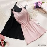  Noir Dress D6115 - Váy lụa satin trơn 