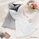  Váy thun phối ren Cowl D6117 