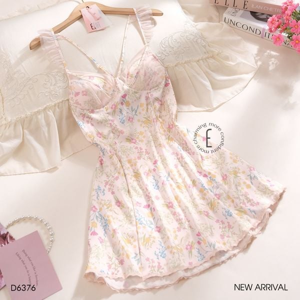  Váy hoa nhí hồng D6376 