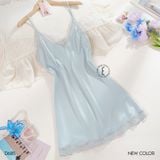  Váy lụa phối ren D685 