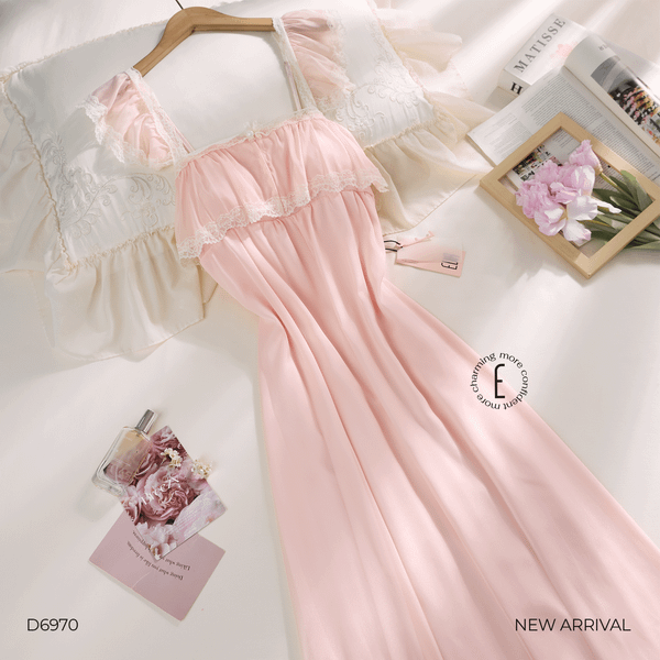  Celestial D6970- Váy voan tơ lót lụa mềm 