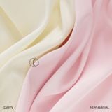  Plissé Dress D6979 - Váy lụa satin phối lưới 