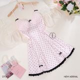  Váy 2 dây tim D7362 