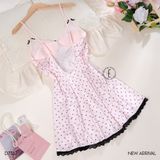  Váy 2 dây tim D7362 