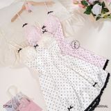  Váy 2 dây tim D7362 