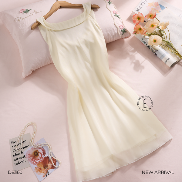  Váy lụa xoè D8360 đệm ngực mỏng 