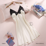  Váy lụa phối ren D8667 
