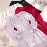  Váy lụa tay dài D8751-3 