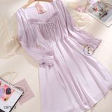  Váy lụa tay dài D8751-3 