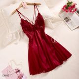  Váy lụa phối ren đệm ngực mỏng D8832 
