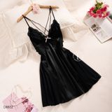  Váy lụa phối ren đệm ngực mỏng D8832 