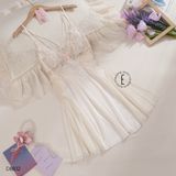  Váy lụa phối ren D8832 