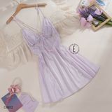  Váy lụa phối ren D8832 