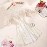  Váy lụa phối ren đệm ngực mỏng D8832 