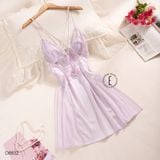  Váy lụa phối ren đệm ngực mỏng D8832 