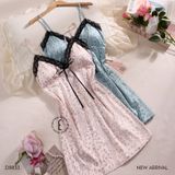  Váy lụa satin beo D8833 