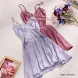  Entice Dress D9134 - Váy lụa satin phối lưới 