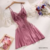  Entice Dress D9134 - Váy lụa satin phối lưới 