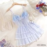  Váy 2 dây voan D9144 