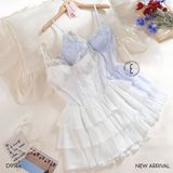  Váy 2 dây voan D9144 