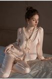  Bộ pyjama lụa tiểu thư dài PM2358 