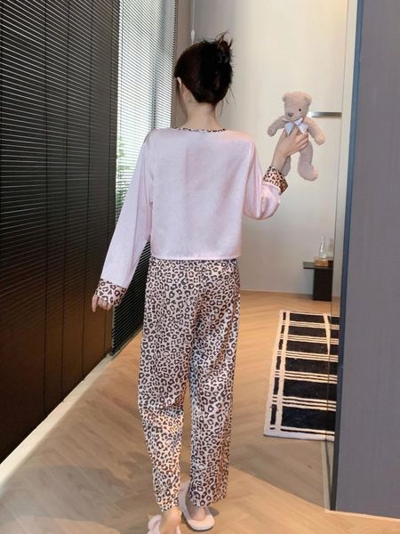  Pyjama lụa beo hồng PM6120 