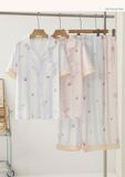  Pyjama dài lụa satin mềm PM8506-2 
