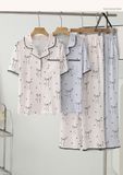 Pyjama nơ lụa satin mềm PM6650-2 