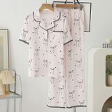  Pyjama nơ lụa satin mềm PM6650-2 
