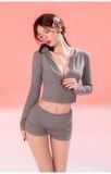  Bộ thun ngắn khoá kéo PM2475 