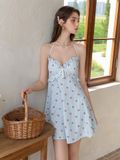  Váy xanh cherry D8666 