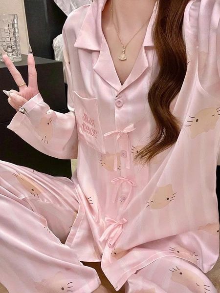  Pyjama lụa Cat PM6123 