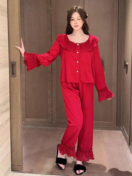  Pyjama lụa viền lưới PM6124 